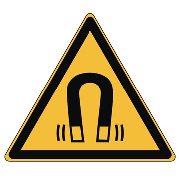 Picto DANGER CHAMPS MAGNÉTIQUE - W006 - Norme ISO 7010