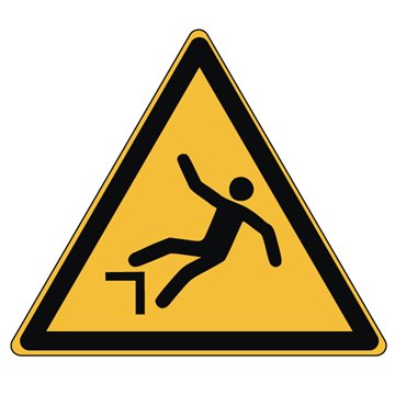 Pictogramme DANGER DE CHUTE - W008 - Norme ISO 7010