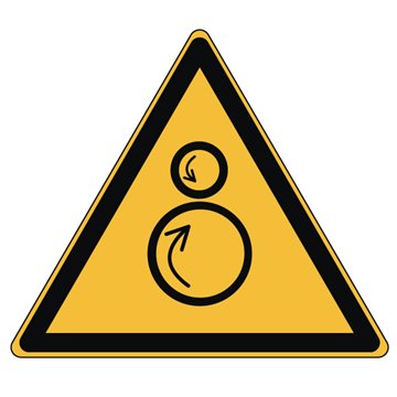Pictogramme DANGER ROULEAUX CONTRAROTATIFS - W025 - ISO 7010