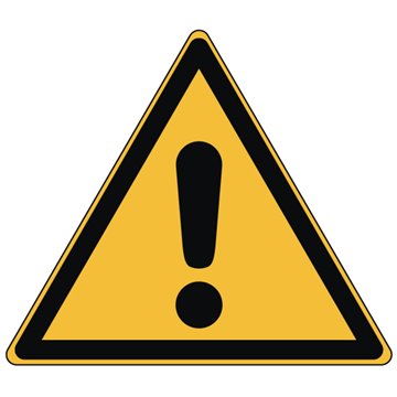 Pictogramme DANGER GÉNÉRAL - W001 - ISO 7010