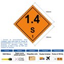 Étiquette ADR Classe 1 - Matières et objets explosibles