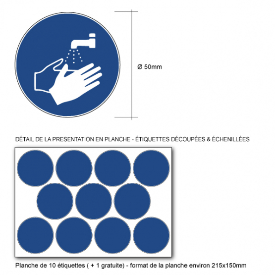 Pictogramme Lavage Des Mains Obligatoires M011 Selon La Norme Iso 7010