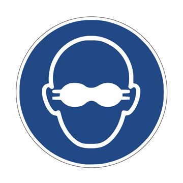 Pictogramme LUNETTES DE PROTECTION OPAQUES OBLIGATOIRES - M007 - ISO 7010