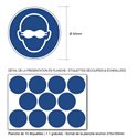 Pictogramme ISO 7010 M007 - Lunettes de protection opaques obligatoires