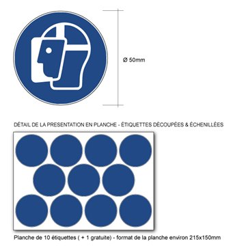 Pictogramme VISIÈRE DE PROTECTION OBLIGATOIRE - M013 - ISO 7010