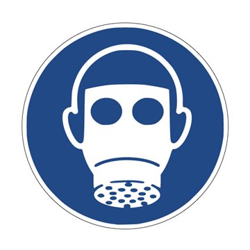 Pictogramme PROTECTION DES VOIES RESPIRATOIRES OBLIGATOIRE - M017 - ISO 7010