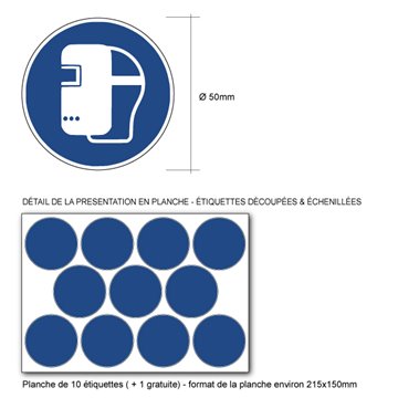 Pictogramme MASQUE DE SOUDAGE OBLIGATOIRE - M019 - ISO 7010