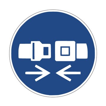 Pictogramme ATTACHER LA CEINTURE DE SÉCURITÉ - M020 - ISO 7010