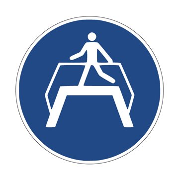 Pictogramme UTILISER LA PASSERELLE - M023 - ISO 7010