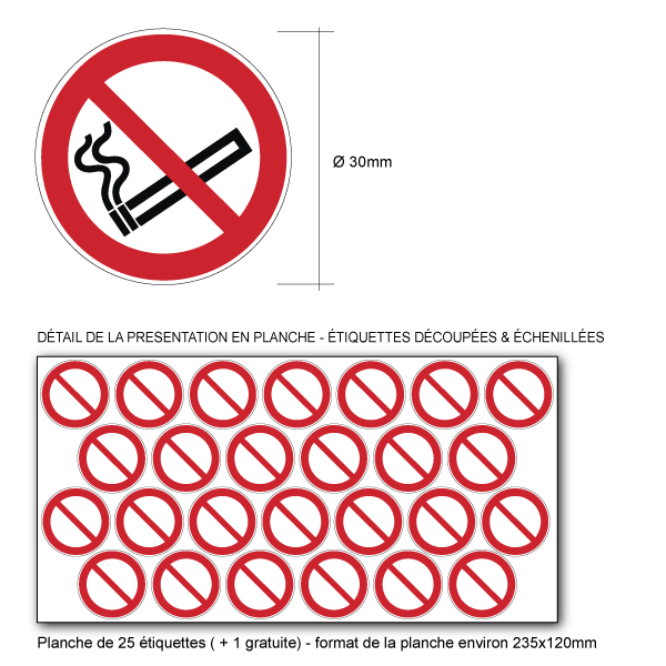 Pictogramme INTERDICTION DE FUMER - P002 - ISO 7010