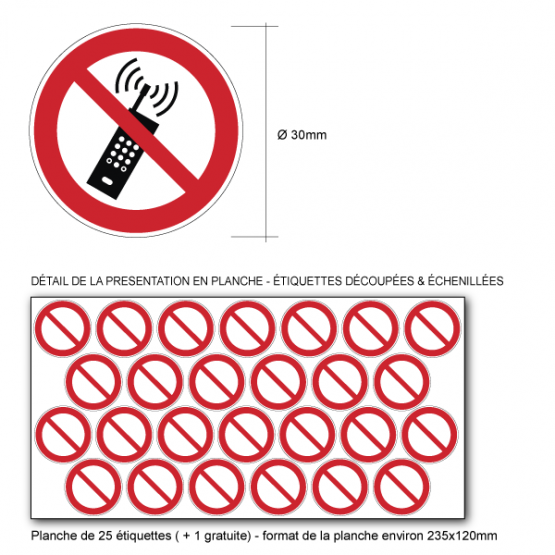 Panneaux et autocollants A3/A4/A5 Téléphones portables interdits dans cet  établissement avec loi - pictogramme smartphone