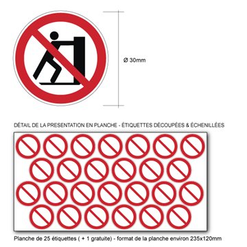 Pictogramme INTERDICTION DE POUSSER - P017 - ISO 7010