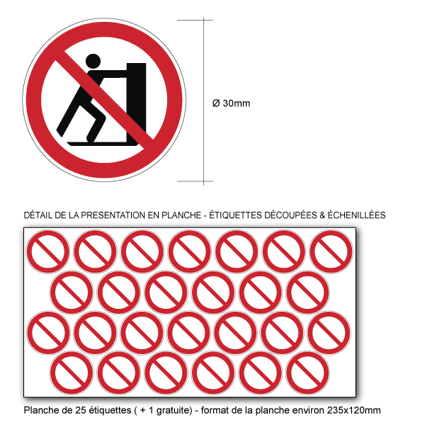 Pictogramme INTERDICTION DE POUSSER - P017 - ISO 7010