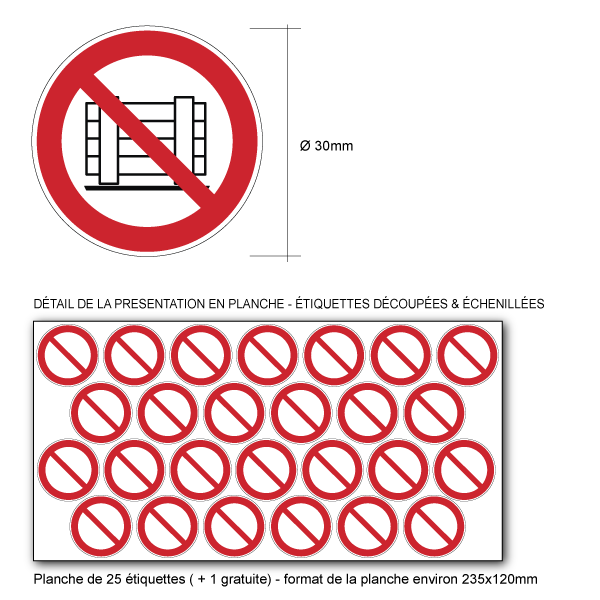 Pictogramme NE PAS OBSTRUER  - P023 - ISO 7010