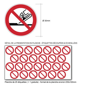 Pictogramme INTERDICTION D'UTILISER POUR LA RECTIFICATION PLANE - P032 - ISO 7010