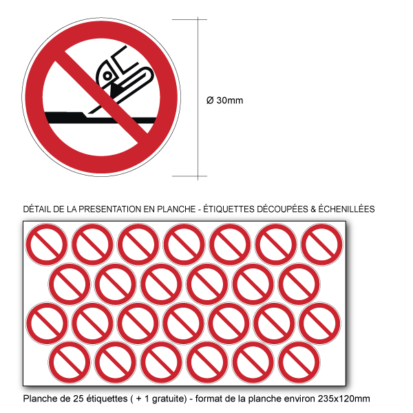 Pictogramme INTERDICTION D'UTILISER POUR LA RECTIFICATION PLANE - P032 - ISO 7010
