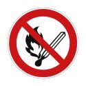 Pictogramme FLAMMES NUES INTERDITES - P003 - ISO 7010