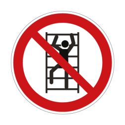 Pictogramme INTERDICTION DE MONTER À L'ÉCHELLE - P009 - ISO 7010