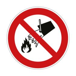 Pictogramme INTERDICTION D'ÉTEINDRE AVEC L'EAU - P011 - ISO 7010