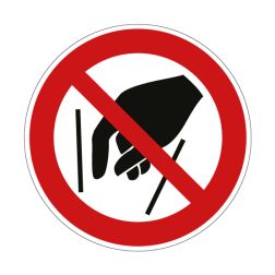 Pictogramme INTERDICTION DE METTRE LES MAINS - P015 - ISO 7010