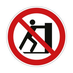 Pictogramme INTERDICTION DE POUSSER - P017 - ISO 7010