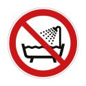 Pictogramme INTERDICTION D'UTILISER CE DISPOSITIF DANS UN RÉSERVOIR REMPLI D'EAU- P026 - ISO 7010