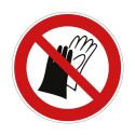 Pictogramme PORT DES GANTS INTERDIT - P028 - ISO 7010