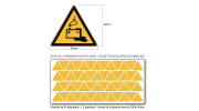 Pictogramme DANGER CHARGE EN COURS DE LA BATTERIE - W026 - ISO 7010 - Base 25mm en planche