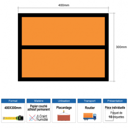 Panneau orange