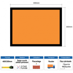 Panneau orange