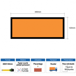 Panneau orange