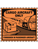 Étiquette Cargo Aircraft Only