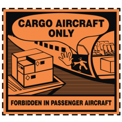 Étiquette Cargo Aircraft Only