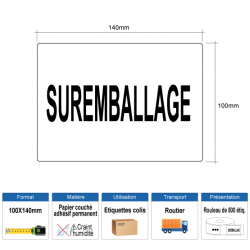 Étiquette Suremballage Overpack