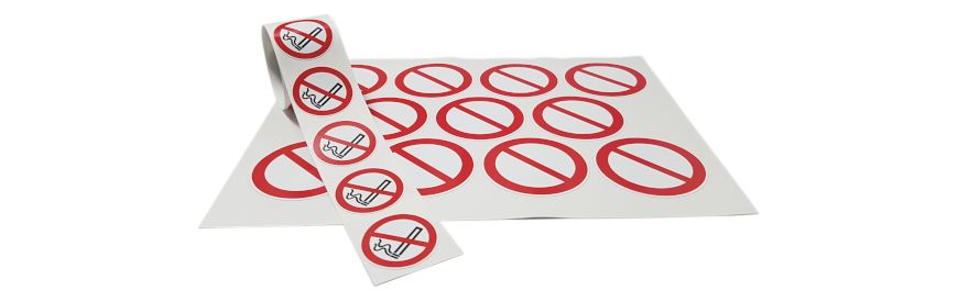 Etiquette pictogramme interdiction conforme à la norme ISO 7010