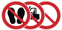 Etiquettes pictogramme interdiction